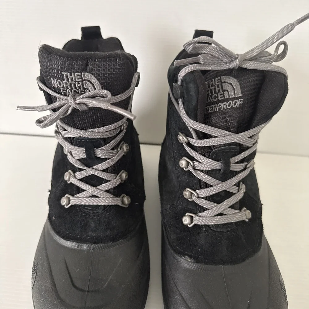 The North Face Heatseeker Waterproof Plus Black Lined Winter Boots Boys Size 5
